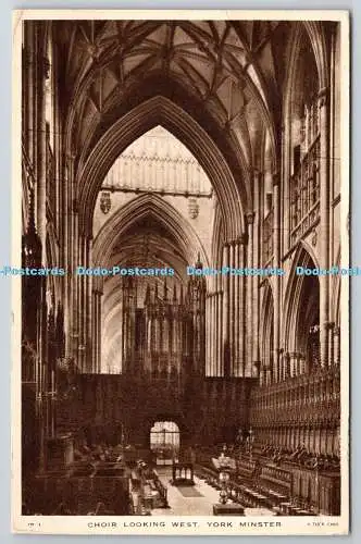 R742804 York Minster Choir Looking West Raphael Tuck and Sons