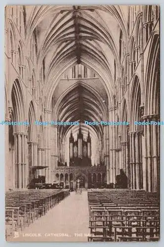 R742818 Lincoln Cathedral Das Kirchenschiff Raphael Tuck and Sons Stadt und Stadt Postkarte