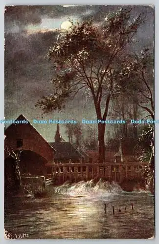 R742873 The Mill of Recques France Picardy Raphael Tuck and Sons Oilette Wide Wi