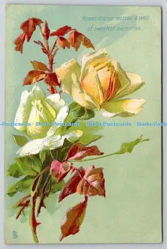 R742941 Roses Raphael Tuck and Sons Art Series 6880