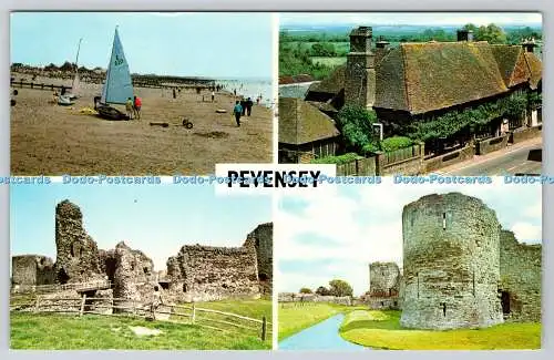 R741333 Pevensey The Beach The Castle 1970 Multi View