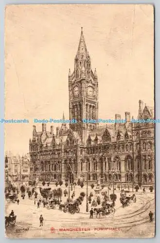 R742952 Manchester Town Hall Raphael Tuck and Sons Ye geätzte Postkarte 1688 1914