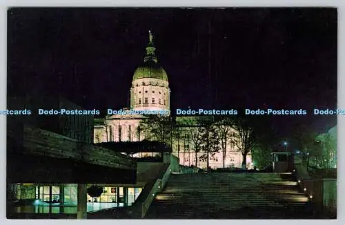 R741338 Atlanta Georgia Georgia State Capitol Building at Night Scenic South Car