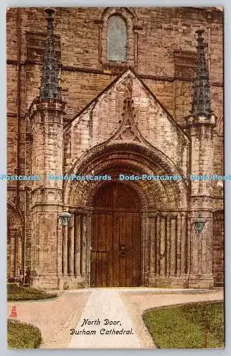 R742965 Durham Cathedral North Door Raphael Tuck and Sons Foto Farbpostkarte N