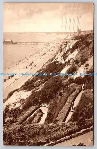 R742967 Bournemouth Zig Zag Path Raphael Tuck and Sons Fotogravur Postkarte Nr.