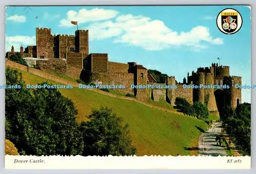 R741365 Dover Castle Elgate Postkarten PM Folkestone Kent 1977