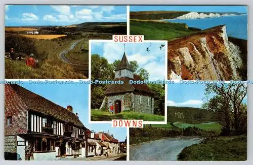 R741366 Sussex Downs Seven Sisters D V Bennett Maidstone Foto Ansicht 1971 Multi V