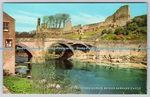 R741397 Barnard Castle The Castle and Border Bridge J Salmon Sevenoaks