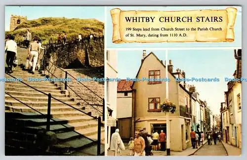 R741451 Whitby Kirchtreppe E T W Dennis Scarborough mehrere Ansichten