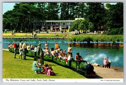 R741484 Dorset Poole Park The Miniature Train and Lake John Hinde E Ludwig