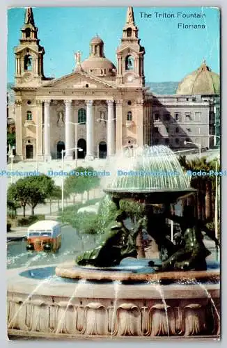 R743105 The Triton Fountain Floriana The ABC Library Dept South Street Valletta