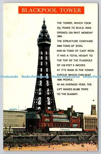 R743129 Blackpool Tower Farbe Glanz Bamforth and Co Yorkshire