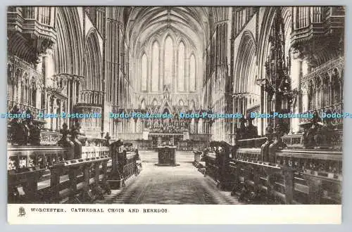 R742528 Worcester Cathedral Choir und Reredos Raphael Tuck and Sons Town and Cit