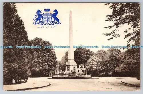 R742529 Bath The Park Der Obelisk Raphael Tuck und Söhne Stadt und Stadt Postkarte 2