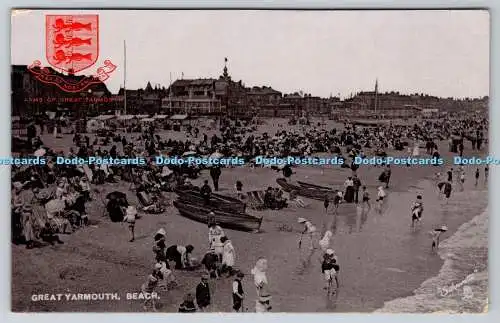 R742530 Great Yarmouth Beach Raphael Tuck and Sons Silverette Postkarte 2166 1905