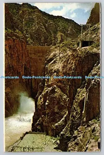 R743144 Buffalo Bill Dam Wyoming Shoshone Distributing Co Plastichrome PM Cody W