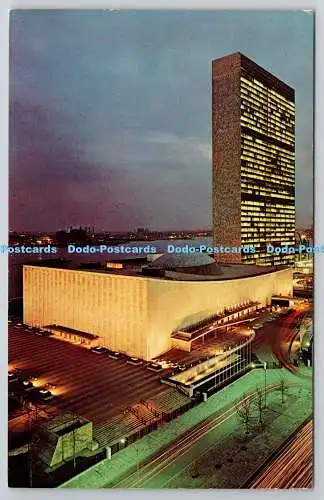 R743159 United Nations at Night Free Lance Photographers Guild Dexter Press Manh