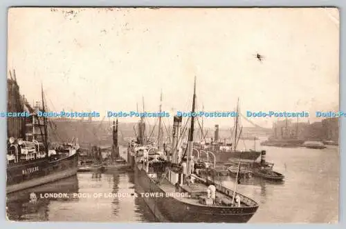 R742554 London Pool of London und Tower Bridge Raphael Tuck and Sons Town and Ci