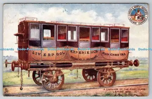 R742586 Ein Wagen der ersten Klasse L und M Rly 1838 Raphael Tuck and Sons L N