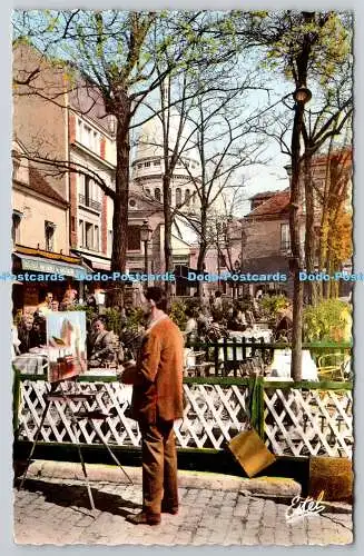 R743250 Paris Place du Tertre et Sacre Coeur Romacolor Estel 1962