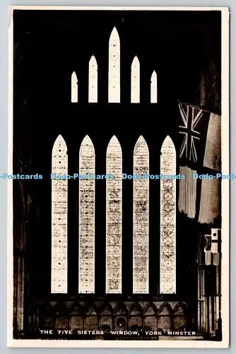 R742657 York Minster The Five Sisters Window Raphael Tuck and Sons RP Serie I