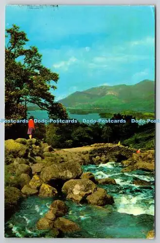 R743439 Ashness Bridge Derwentwater Lake District PM Ambleside Westmorland 1972