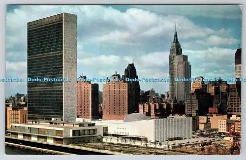 R744801 New York United Nations Luftaufnahme des Hauptquartiers der Vereinten Nationen O