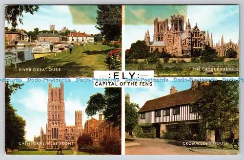 R738665 ELY Hauptstadt des Flusses Fens Great Ouse The Cathedral Cromwells House J