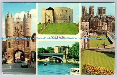 R744886 York Clifford Tower Micklegate Bar Lendal Bridge and River Ouse E T W De