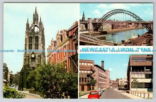 R744891 Newcastle upon Tyne St Nicholas Cathedral River Tyne E T W Dennis and So