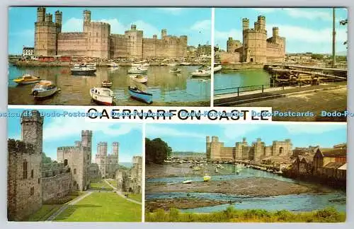 R738791 Caernarfon Castle J Salmon Sevenoaks Cameracolour Postkarte England Multi