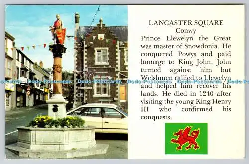 R738792 Conwy Lancaster Square B Johnson E T Dennis Scarborough Photocolour Post