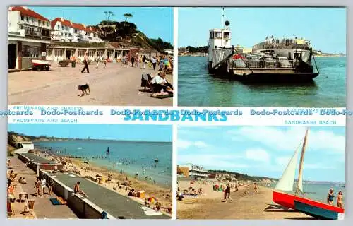 R744989 Sandbanks Promenade und Strandpromenade und Chalets Sandbanks Fähre E T