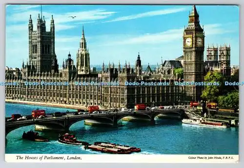 R738826 London The Houses of Parliament and The River Themse John Hinde F R P S