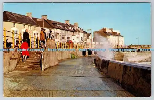 R744999 Wales Glamorgan Porthcawl Esplanade Rough Seas N P O Ltd 1977