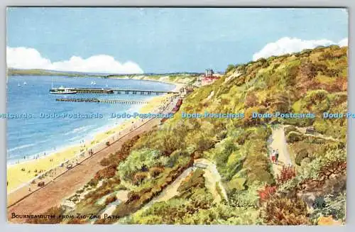 R738874 Bournemouth from Zig Zag Path F E Q J Salmon Sevenoaks England Watercolo