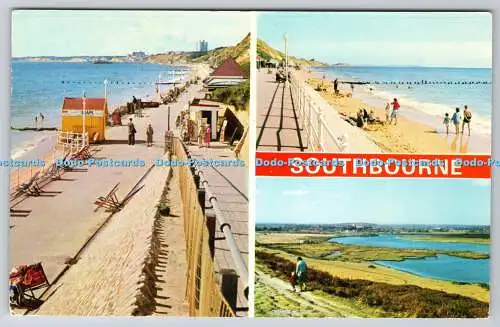 R744514 Southbourne Beach and Promenade Beach Looking East E T W Dennis and Sons