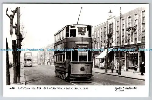 R746183 L T Tram No 394 Thornton Heath Pamlin Prints RP