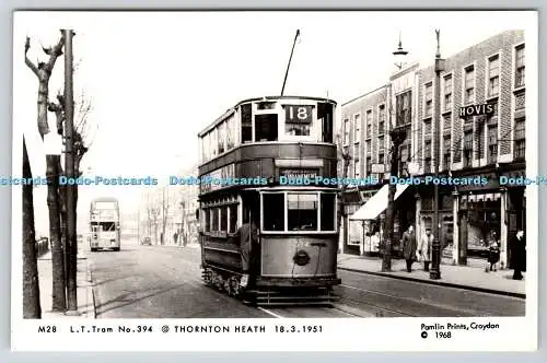 R746188 Thornton Heat L T Tram No 394 Pamlin Prints RP