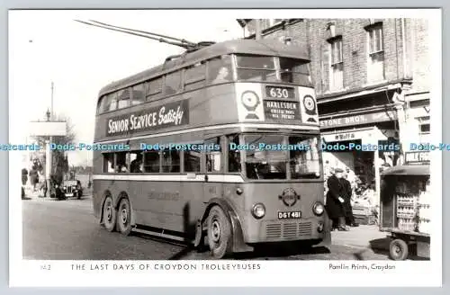 R746272 Die letzten Tage der Straßenbahnen in Croydon Trolleybus Pamlin Prints