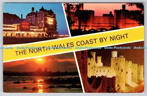 R744604 Die Küste Nordwales bei Nacht Llandudno Conwy Castle Foto Präzision Li