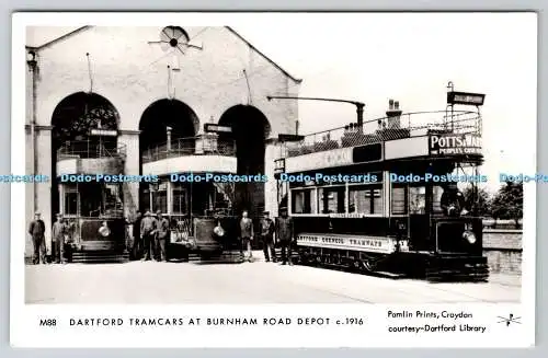 R746309 Dartford Straßenbahnen im Burnham Road Depot Pamlin Prints RP