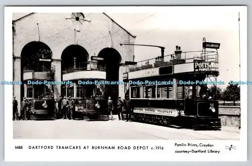 R746310 Dartford Straßenbahnen im Burnham Road Depot Pamlin Prints Dartford Library D