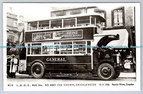 R746345 Cricklewood L G O C Bus No NS 2321 The Crown Pamlin Prints