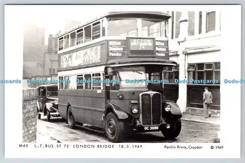 R746374 L T Bus ST 73 London Bridge Pamlin Prints RP