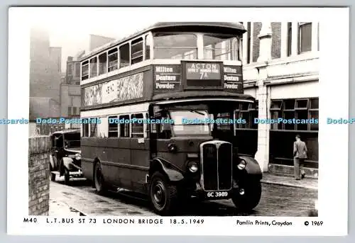 R746375 L T Bus ST 73 London Bridge Pamlin Prints