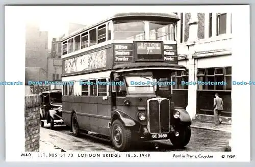 R746376 L T Bus ST 73 London Bridge Pamlin Prints RP