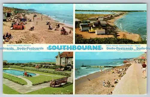 R744725 Southbourne Southbourne Beach Blick von Hengistbury Head E T W Dennis an