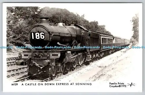 R746411 A Castle on Down Express at Sonning Pamlin Prints