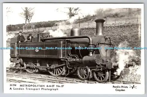 R746432 Metropolitan 4 4 0T No 27 Pamlin Prints A London Transport Photograph